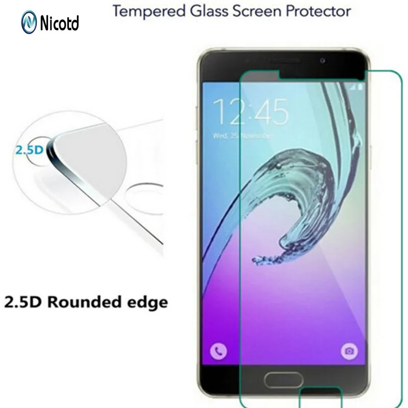 Nicotd Tempered Glass For Samsung Galaxy A3 A5 A7 2017 2016 2015 Screen Protector Protective Film for samsung A8 2018 A8plus