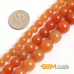 6 8 10mm round Orange Aventurine Jades Beads Natural Stone beads DIY loose beads for jewelry making strand 15 inches wholesale