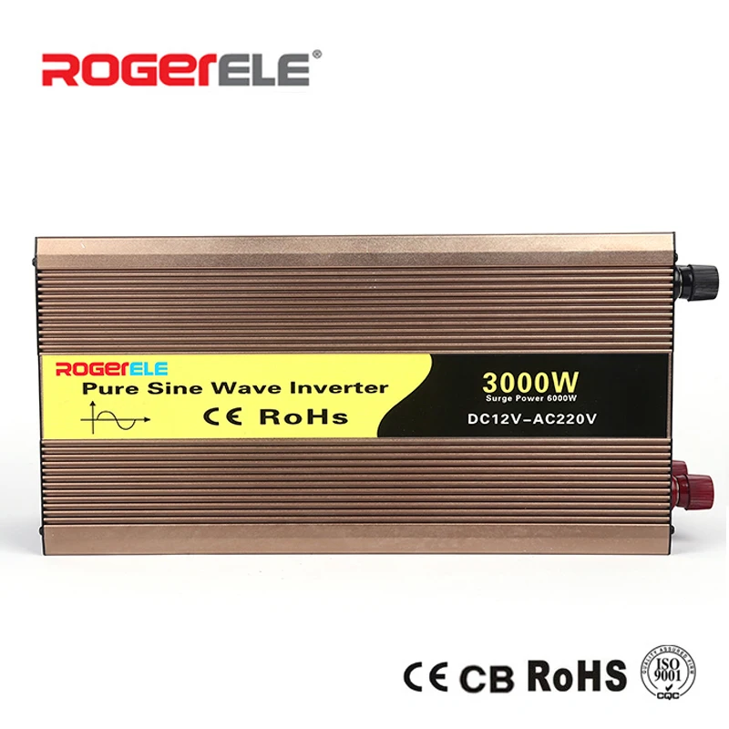 3000W 12VDC/24VDC to 110VAC/220VAC Pure Sine Wave Inverter