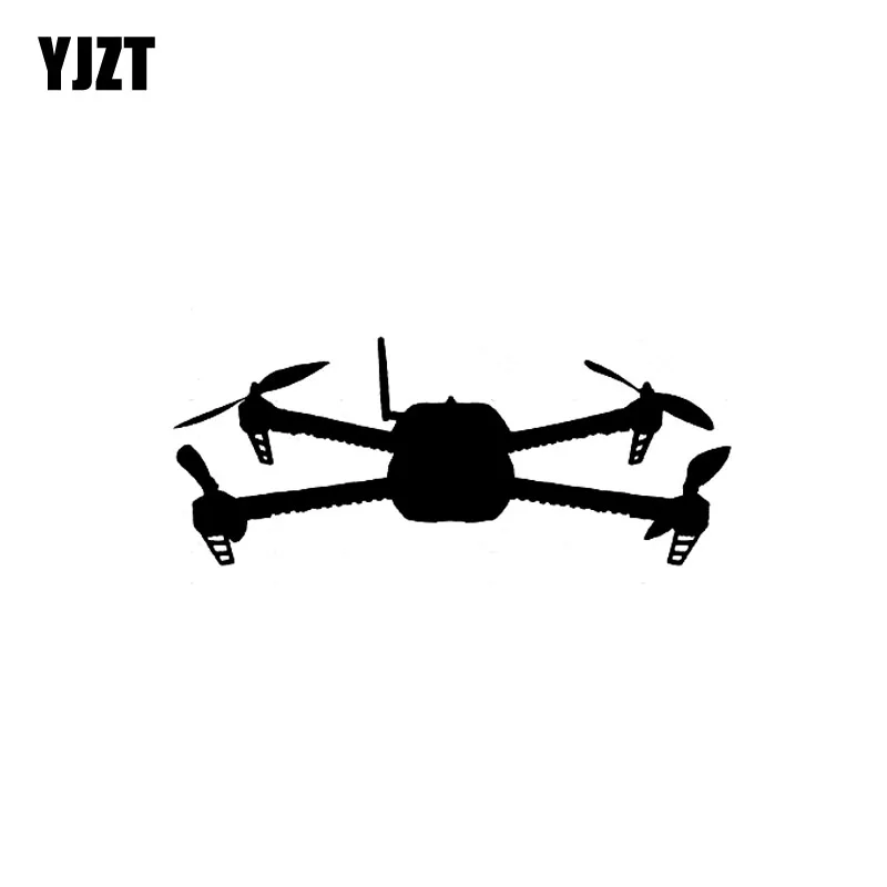 YJZT 12.2CM*5.2CM Vinyl Decal Car Sticker Quadcopter UAV Drone 3D Robotics Black/Silver C3-0167