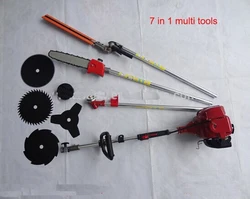 Cortacésped 7 en 1 multiherramientas GX35, cortador de cepillo de 4 tiempos, cortadora de setos de sierra de cadena