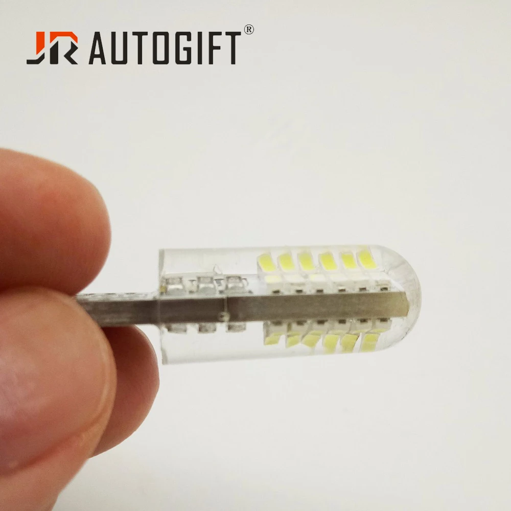 

100 шт. T10 12 В 24 В светодиодные автомобильные лампы W5W 194 3014 24SMD резиновая кремнеземная лампа Белый клиновой светильник освещение номерного знака