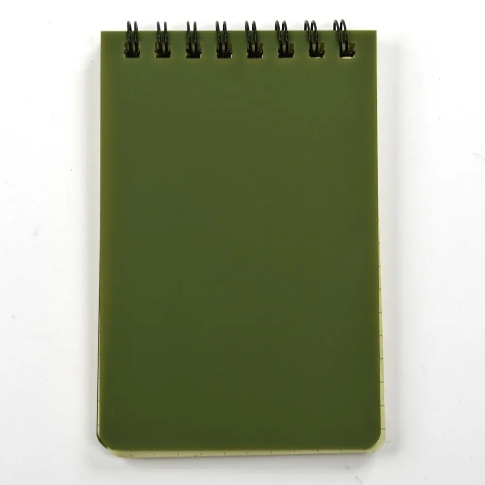 Hot Sale! 3 3x5\'\' Green Favor Tactical Note Book All-Weather All Weather Notebook Waterproof Writing Paper in Rain