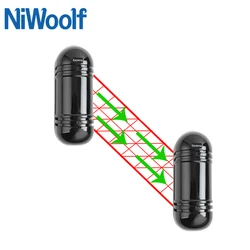 유선 된 감지기 PIR 빔 탐지기 야외 IR 센서 홈 보안 도난 경보 시스템에 대 한 이중 적외선 장벽 탐지기