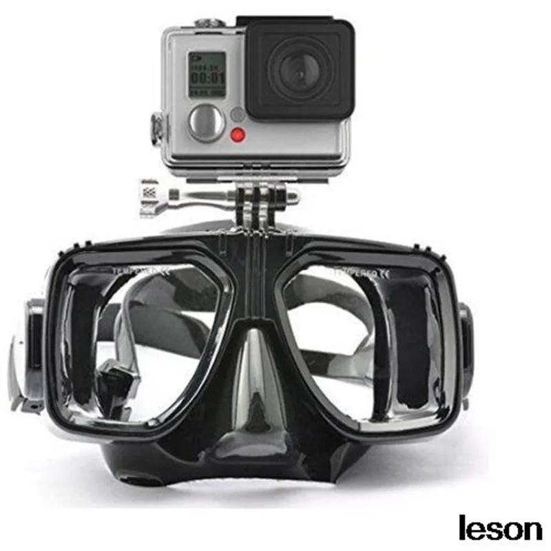 

Diving Equipment Camera Mount Silicone Diving Mask Scuba Snorkel Swimming Goggles for Sports camera Pro HD Hero 2 3 3+ 4