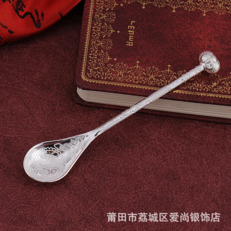 S990 sterling silver baby spoon feeding tableware tableware children tableware tableware spoons put together multi-spoon