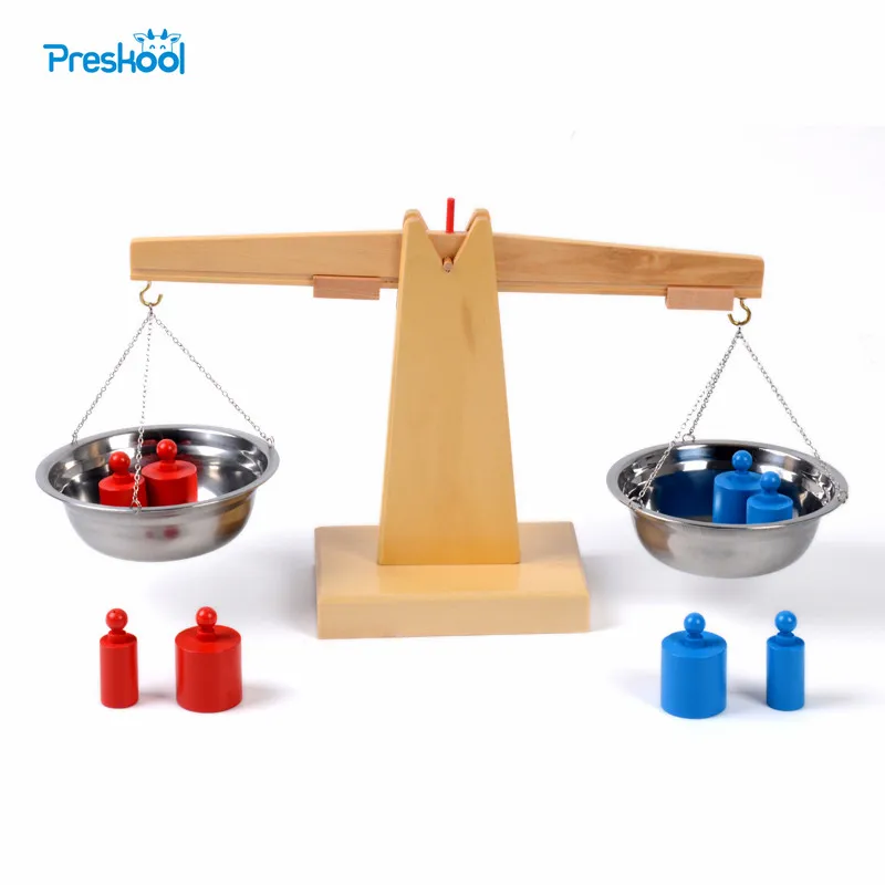 

Baby Toy Montessori Wooden Balance Beam Weighing Scale Sensorial Early Childhood Education Preschool Training Great Gift