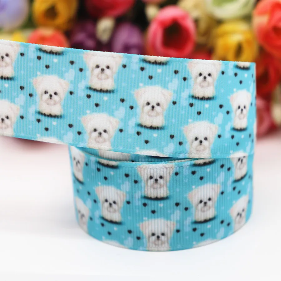 10 Yards Ripsband mit Tier-/Hundemotiv, 1" 25MM, für Haarschleifen, DIY-Bastelarbeiten, handgefertigte Accessoires M19041002 – Detail 6