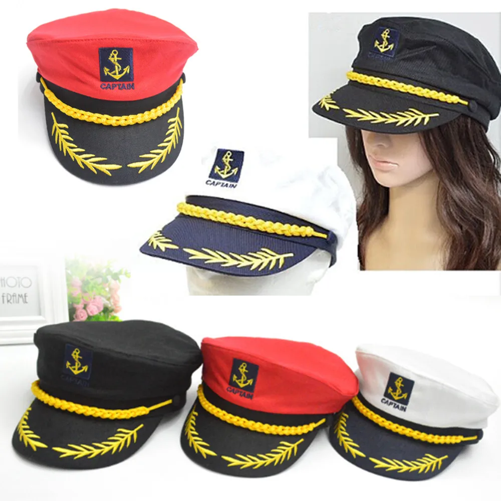 Adult Captain Costume Boat Yacht Party Role Play Skipper Sailor Caps Unosex Men Women Party Caps Fancy Dress Supplies 15