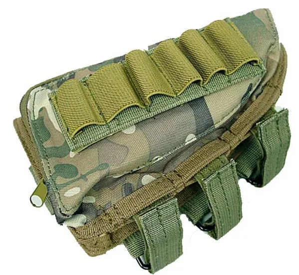 Airsoft Shotgun Rifle Ammo Pouch Cheek Pad MultiCam Tactical Molle Accessory Shotgun Rifle Bags Kit parts pendant bag