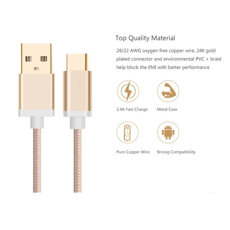 Chuwi-Cable USB 3,1 tipo C Hi10 Plus, Original, sincronización de datos y carga rápida, para Elephone P9000 / P9000 Lite / M3 USB-C -3FT