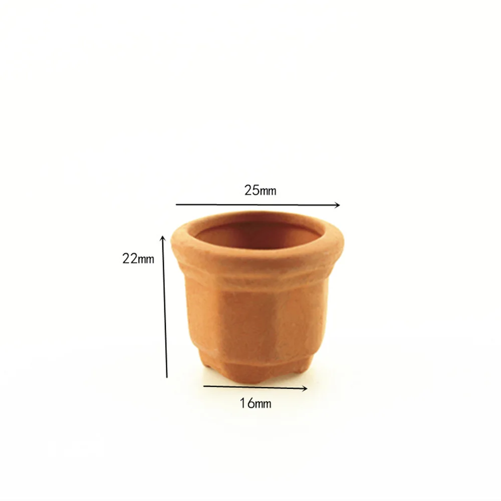 

1/12 Dollhouse Miniature Accessories Mini Ceramic Flowerpot Simulation Furniture Vase for Doll House Decoration