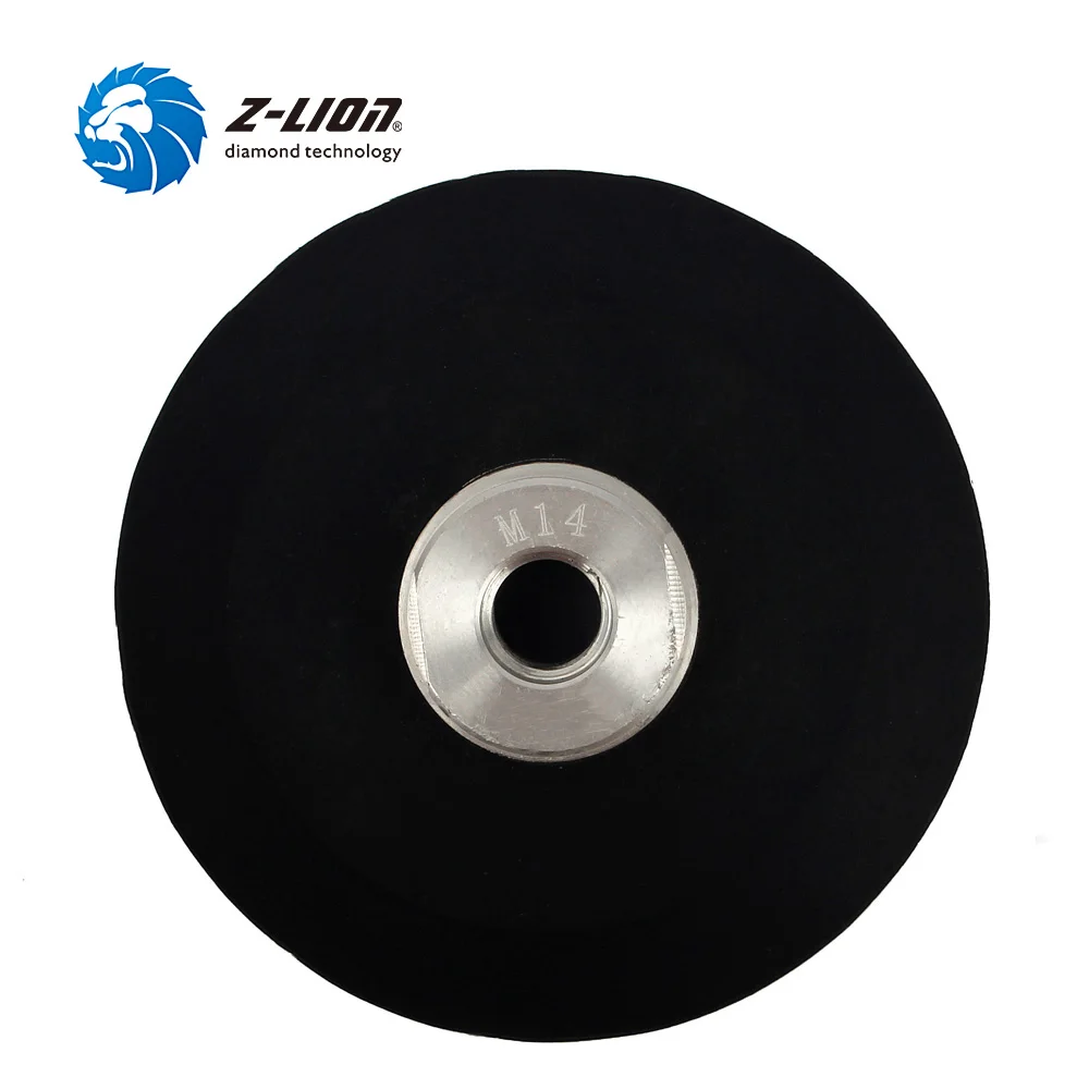 Z-LION 4 Inch 100mm Snail Lock Backer Pad Aluminum Rubber Backer Diamond Edge Polishing Pad Adapter M14 5/8-11 Back-Up Holder