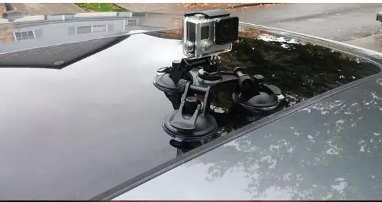 سيارة الزجاج الأمامي شفط كأس ل GoPro بطل 6 5 7 جلسة Sjcam H9 يي 4K عمل كاميرا ترايبود حامل جبل