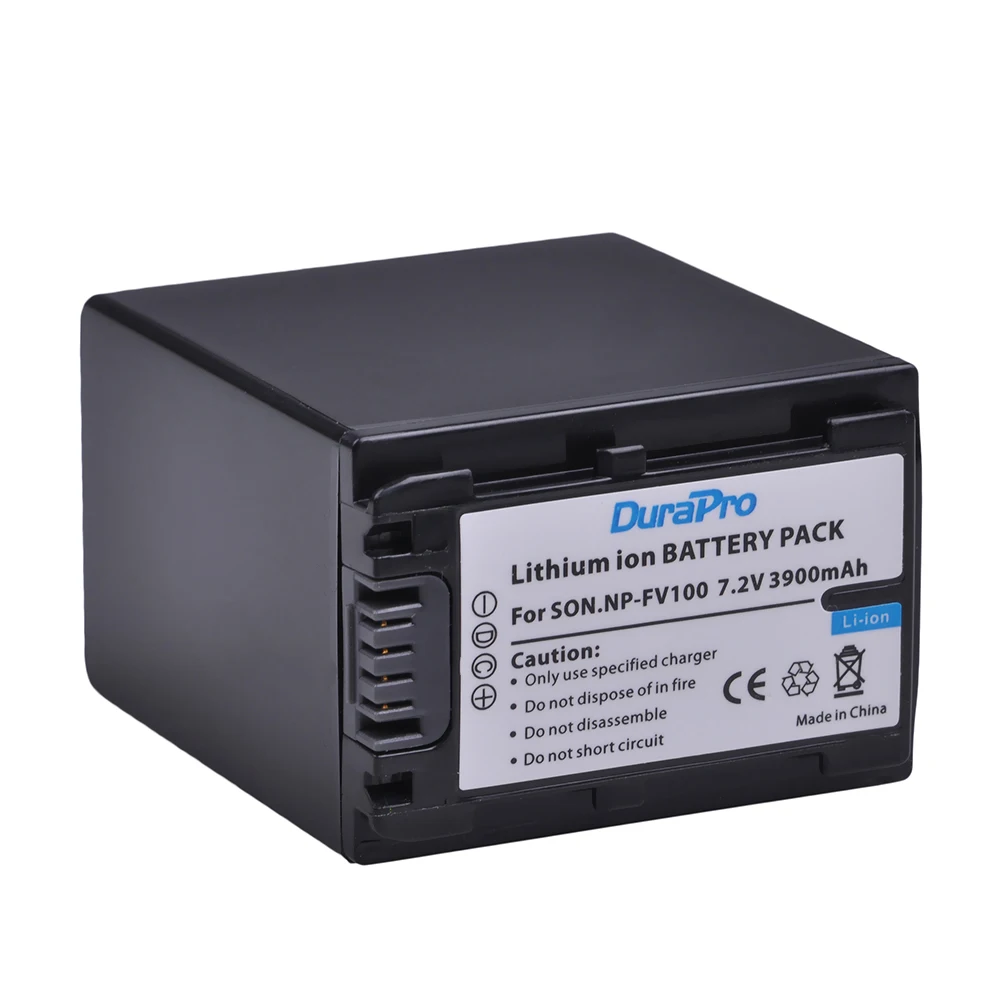 3900mAh NP-FV100 NP FV100 FV100 Camera Battery + LCD USB Charger for Sony NP-FV30 NP-FV50 NP-FV70 SX83E SX63E FDR-AX100E