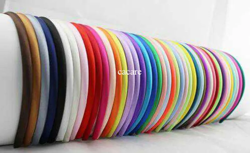 Diademas de satén de 10mm para mujer, diademas para el cabello, diadema para niñas, accesorios para el cabello para niños, aros para el cabello, bandas 200 unids/lote