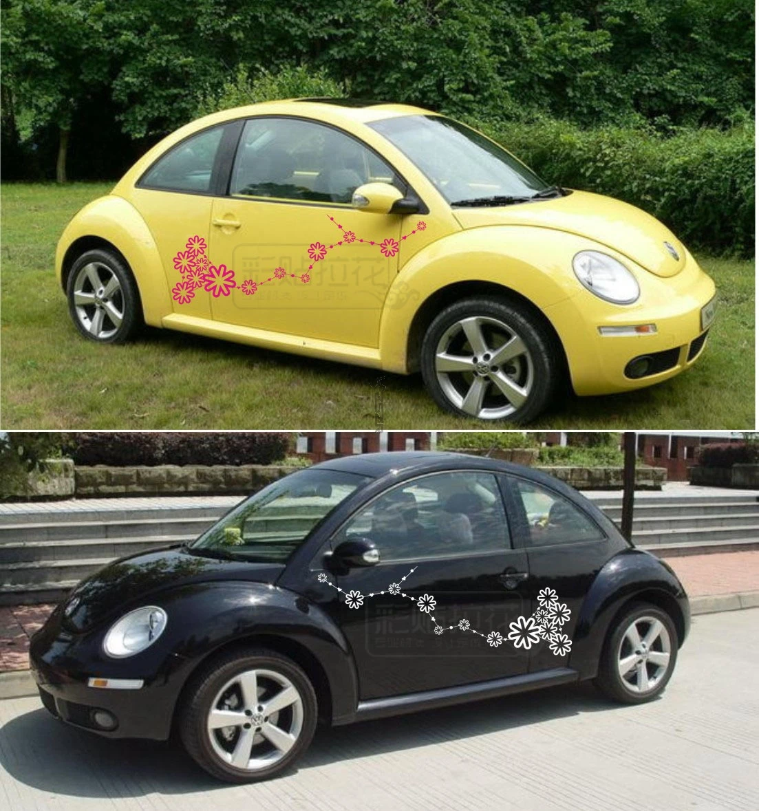 Many Colors Choice Romantic Flowers Sticker For Volkwagen Beetle Z2CA396