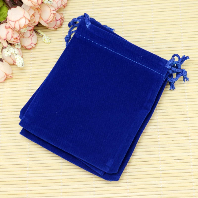 

Free Shipping 100pcs/Lot 10x12cm Royal Blue Velvet Bag Wedding Favor Jewelry Charms Packaging Bags Pouches Drawstring Gift Bag