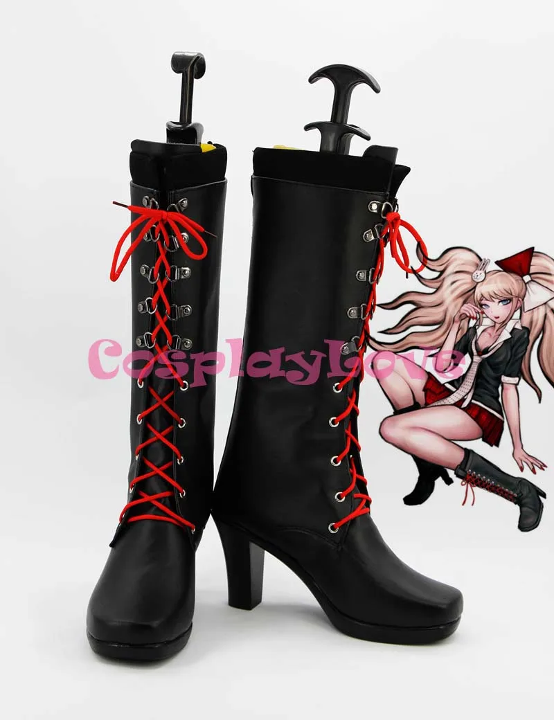 Danganronpa Dangan Ronpa Junko Enoshima Cosplay Shoes Boots Hand Made Custom-made For Halloween Christmas Festival CosplayLove