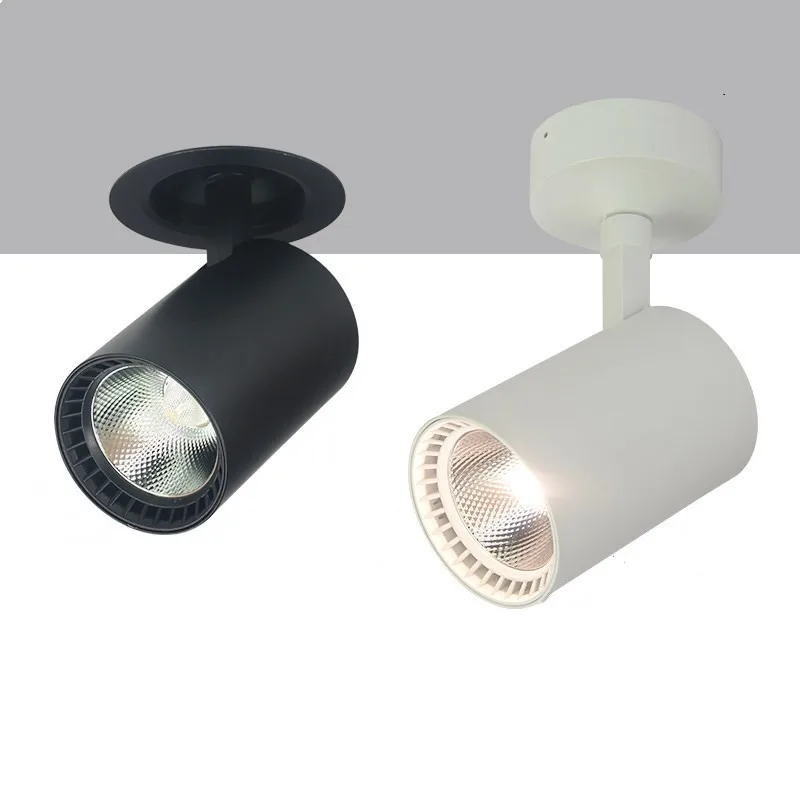 

Super Bright 30W White shell / Black shell Surface Mounted COB Down Light Recessed COB Ceiling lamp AC85-265V