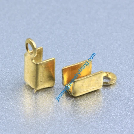 2013 jewelry findings Base metal foldover crimps for cord Chain end caps chain welding die struck shipping free