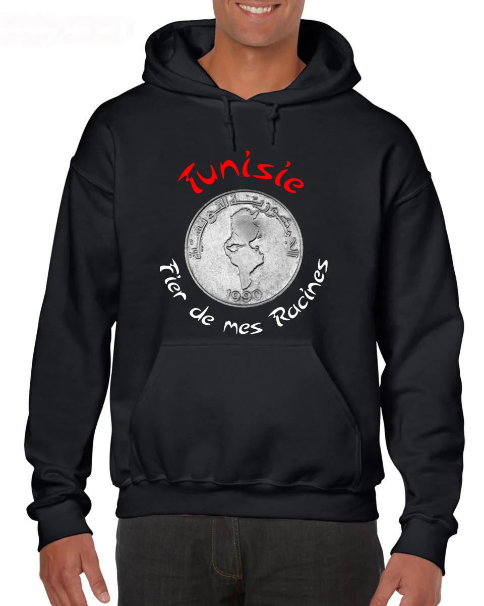 2019 Fashion Solid Color Men TUNISIE TUNISIA TUNISIAN Proud of My Roots Casual Hoodies Sweatshirt