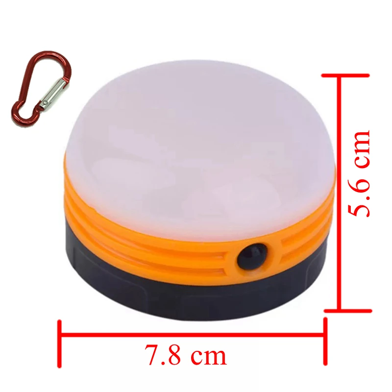 Magnetic LED portable camping lantern mini size with aluminium hook AA Battery 3 mode waterproof tent lamp outdoor high quality