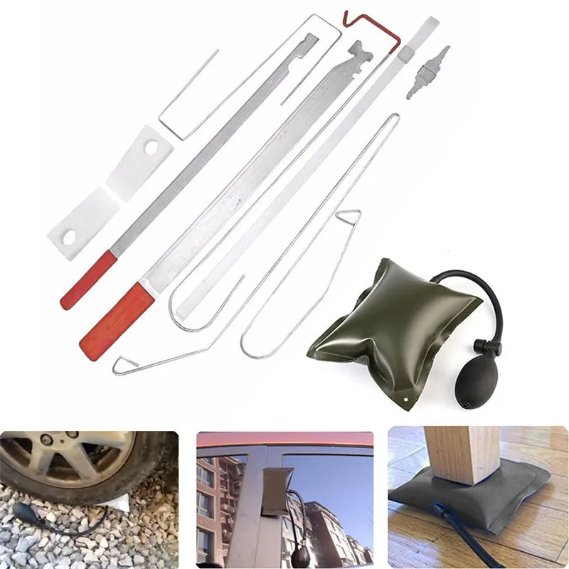 

1 комплект, универсальный автомобильный ключ для двери + воздушный насос