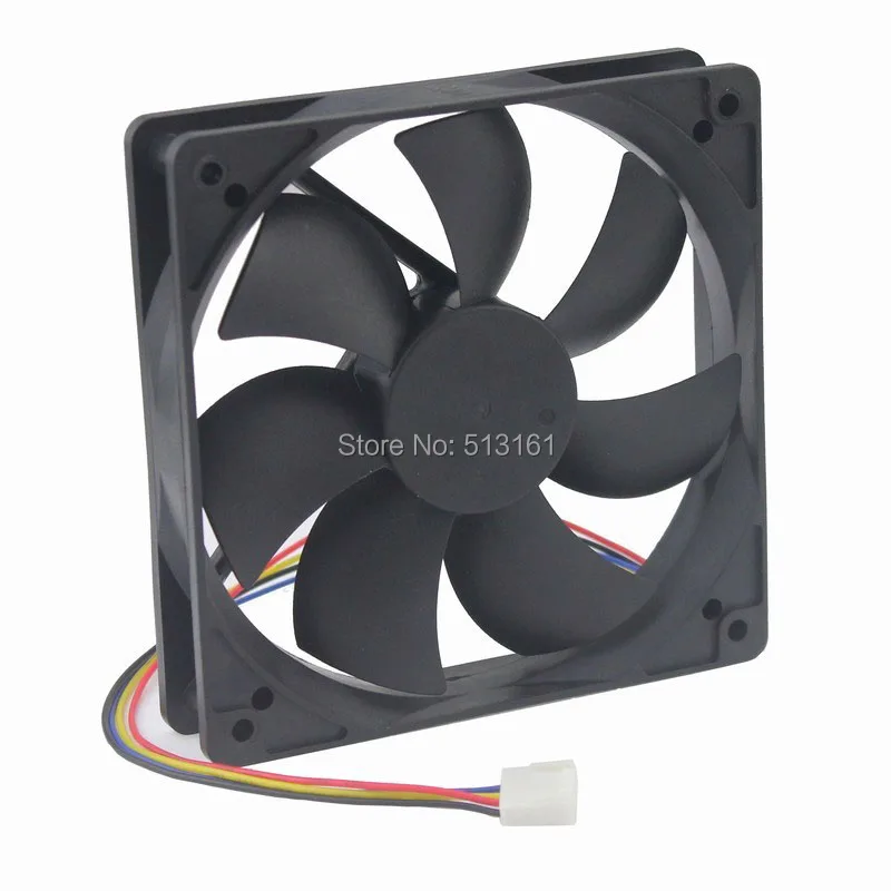 2 PCS Gdstime 120mm 120x120x25mm 12cm DC 12V 4Pin PWM Computer Cooling Cooler Fan