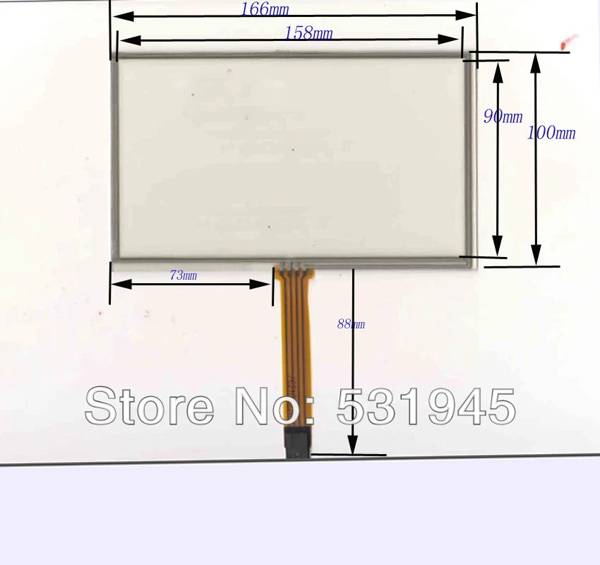 

ZhiYuSun 166mm*100mm 166*100 GPS navigation 7 -inch resistive touchscreen display on the outside flat screen handwriting