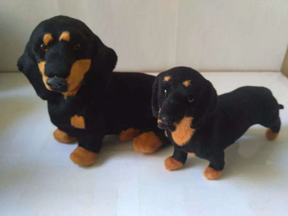 simulation black dachshund dog model polyethylene&faux furs dog handicraft,home decoration toy d2832