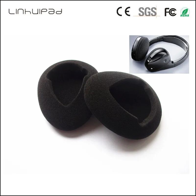 Linhuipad Infrared Wireless Headphone Foam Ear Cushion 80mm Earpads 5pairs/lot For Audiovox IR1CFF Headphonesfree shipping