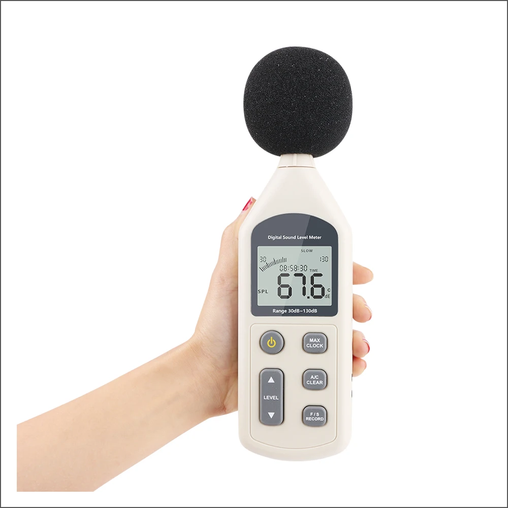 RZ Digital Sound Level Meter Noise Neter 30-130dB High Precision Handheld Noise Tester Indoor Audio Level Decibel Meter GM1357