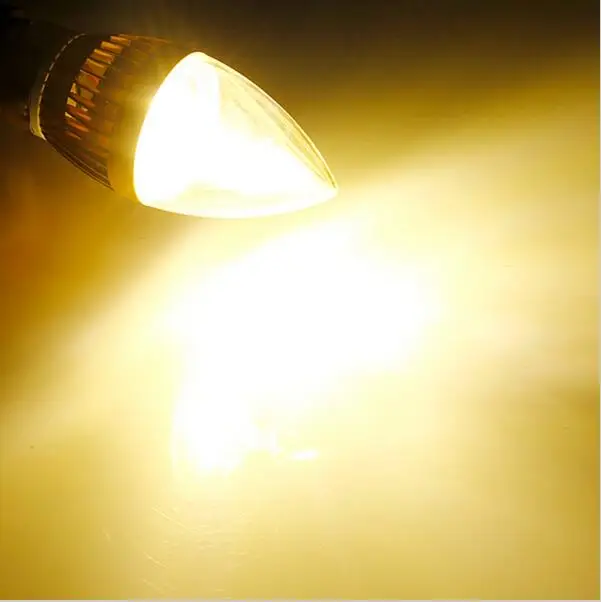 New Crystal Light E27 E14 LED Candle Bulb Lamp Light 3W 220V High Brightness White/Warm White Freeshipping