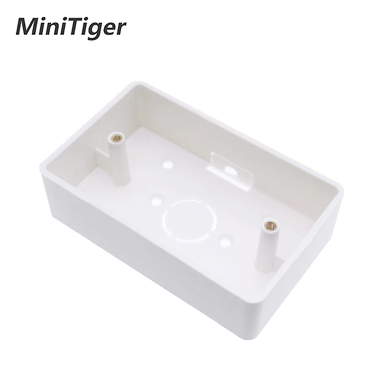 Minitiger External Mounting Box 117mm*72mm*33mm for 118*72mm Touch Switch and USB Socket For Any Position of Wall Surface