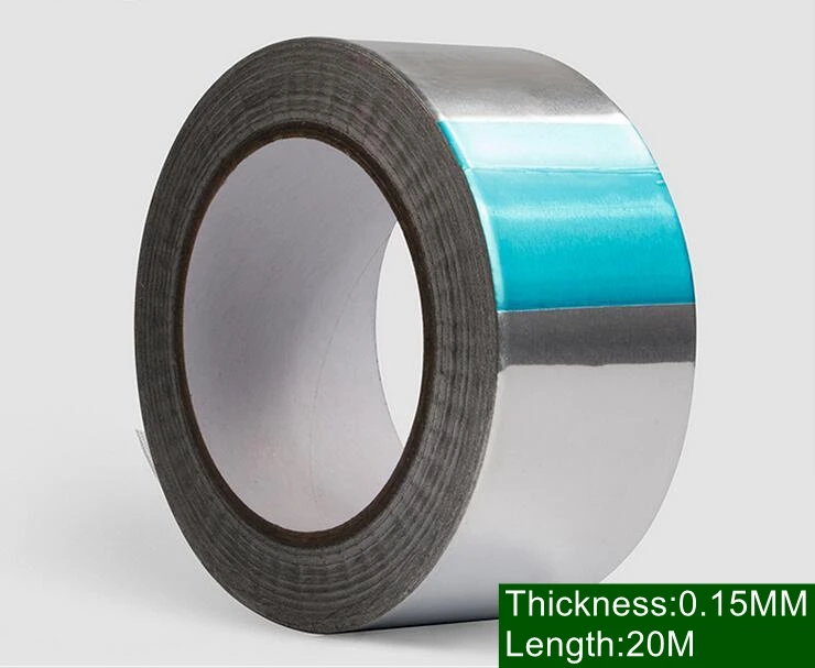 

1 Roll Width 100mmx20m thickness 0.15mm,Aluminum Foil tape Adhesive,Heat-resistant,waterproof,Single-guided,shielding