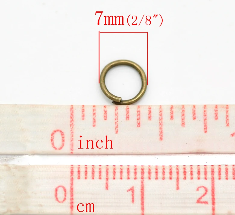 DoreenBeads 1000PCs Antique Bronze Open Jump Rings 7mm(2/8