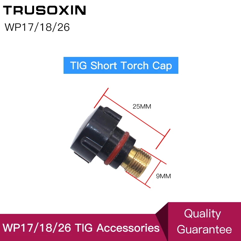 Accesorios para máquina de soldadura TIG WP17 W26 WP18 cabezal de antorcha de soldadura TIG corto, medio, largo, tapa trasera TIG con anillo redondo