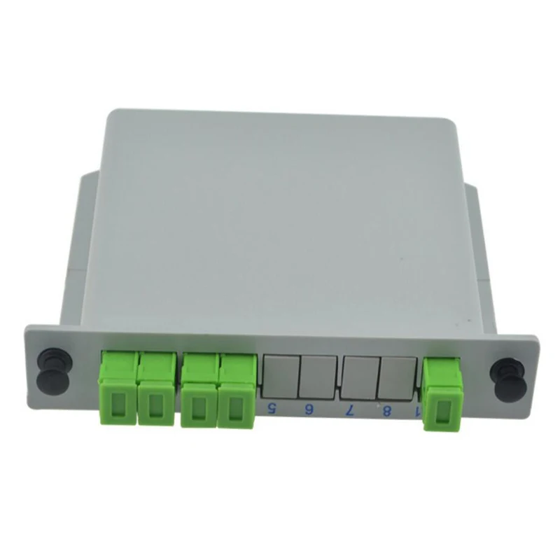 High quality FTTH SC APC 1x4 Cassette type PLC fiber Optic Splitter SC Fiber Splitter Distribution Box with SC APC Connector