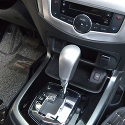 ABS Plastic For Nissan Navara NP300 accessories 2017 2018 2019 Car Styling Car gear shift lever knob handle cover Cover Trim