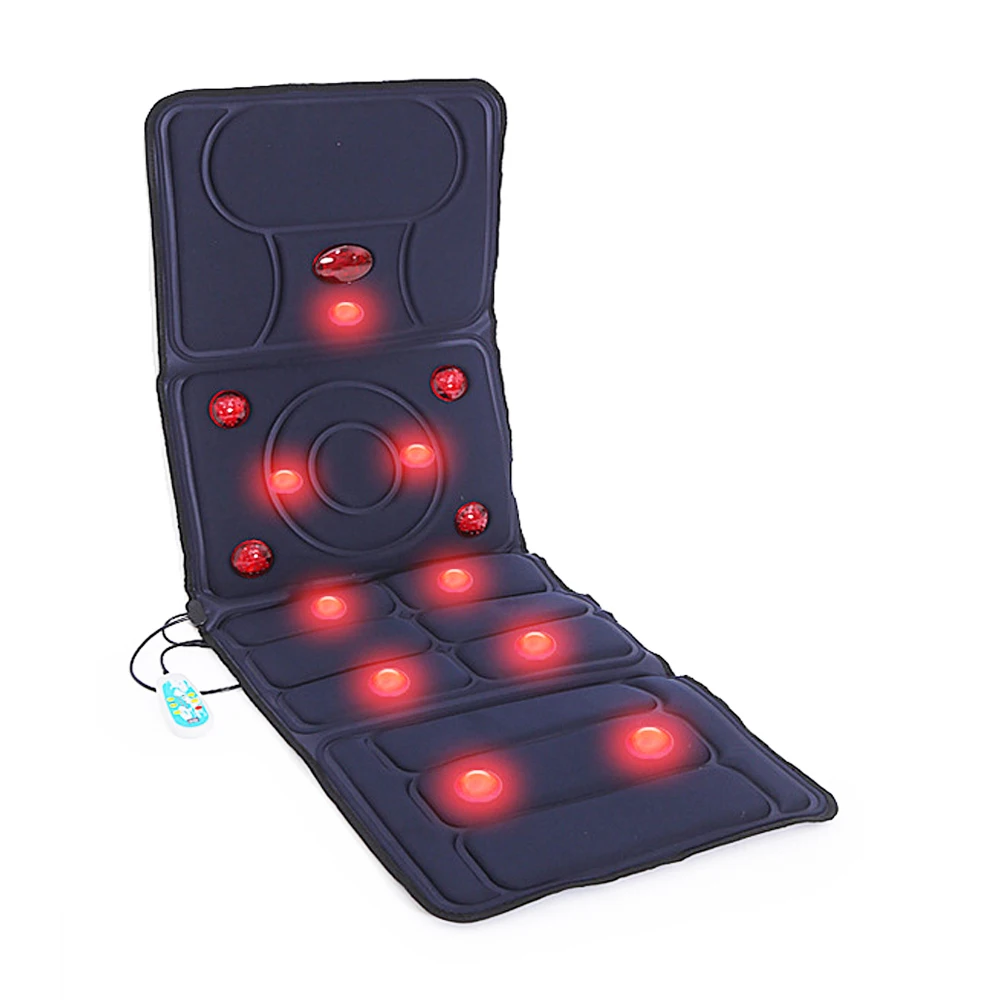 High quality body massager far infrared heating massage mattress, relieve back fatigue and promote blood circulation