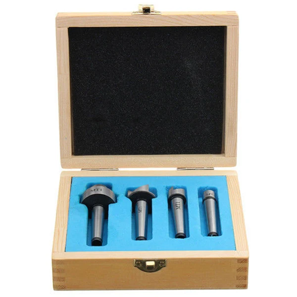 Wholesales 4pcs MT1 Wood Lathe Live Center And Drive Spur Cup MT1 Arbor with Wooden Case