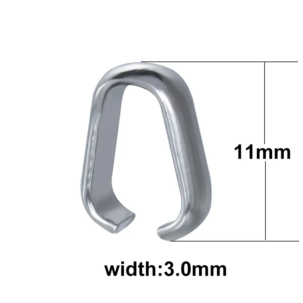 316l Stainless Steel DIY Jewelry Findings Oval Buckle Pendnt Necklace Jewelry Making Wholesale