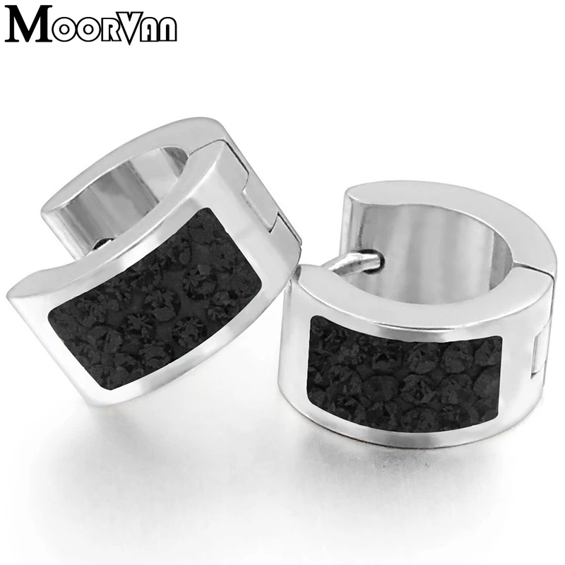 Moorvan 2025 Fashion Stainless Steel Earrings Stud, Crystal Women Earrings VE300