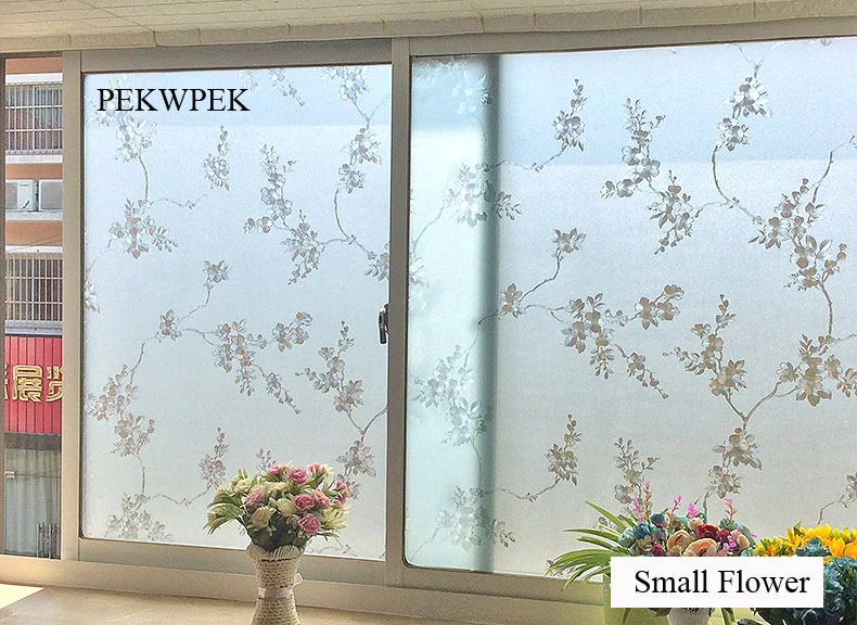 Window Foil Glass Film, Frosted Opaque Window Sticker, Privacy Adhesive Stickers, No Glue, 2018, 30-90x200cm