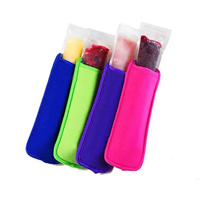 DHL 2000pcs/lot 8x16cm Popsicle Holders Pop Ice Sleeves Freezer Pop Holder Ice Block Icy Lolly Covers 21 color SN1552