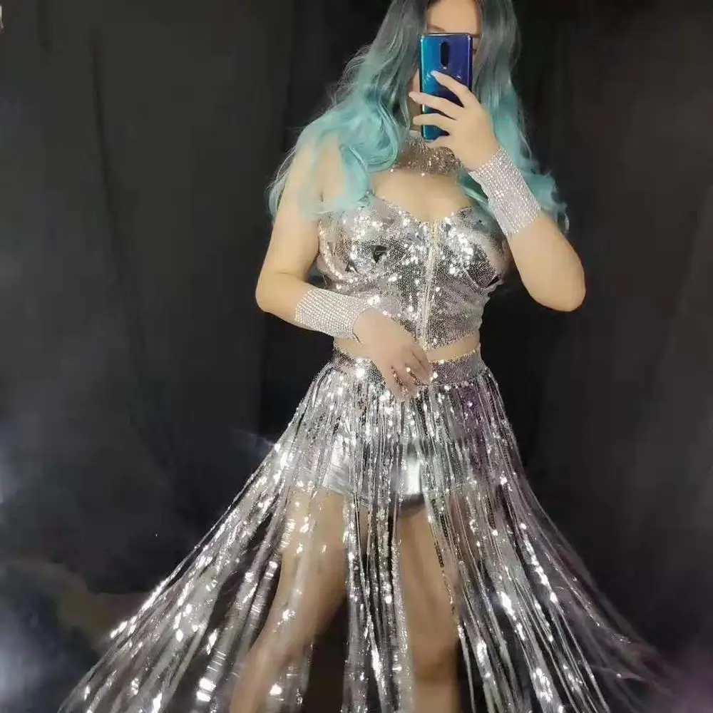 Robe de Club Sexy, Costume de danse en boîte de nuit, Cosplay DJ, justaucorps Sexy, performance sur scène, 2019