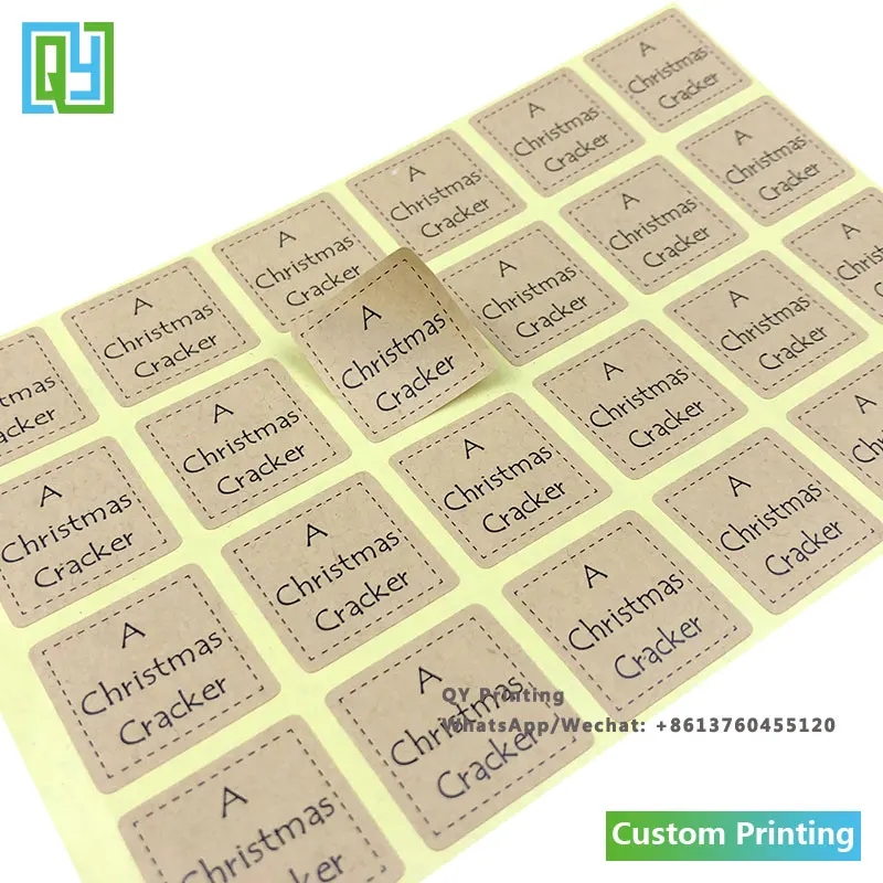 1000pcs 25x25mm free shipping cheap custom stickers adhesive kraft packing labels bread candy christmas gift LOVE packing labels