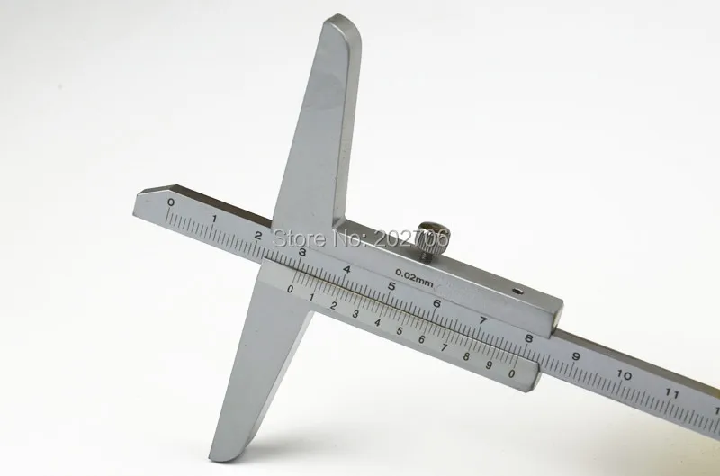 Imagem -06 - Precisão Profundidade Vernier Caliper Profundidade Calibre Ferramenta de Medição de Profundidade Alta Qualidade 150 mm 0.02 mm