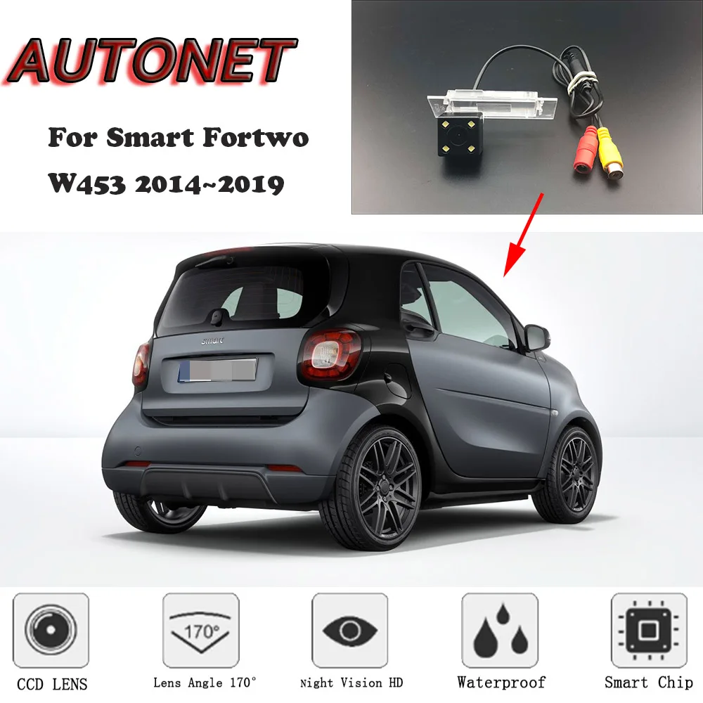 AUTONET Backup Rear View camera For Smart Fortwo W453 2014 2015 2016 2017 2018 2019 Original hole/license plate camera